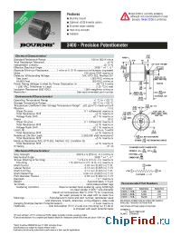 Datasheet 3400S-1-102L manufacturer Bourns
