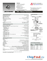 Datasheet 3435S-1-102 manufacturer Bourns