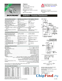 Datasheet 3540S-1-201L manufacturer Bourns