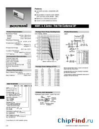 Datasheet 4604K-101-2222BBA manufacturer Bourns