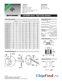Datasheet CW160808-1N8M manufacturer Bourns