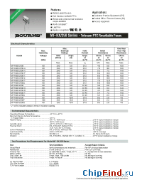 Datasheet MF-RX012 manufacturer Bourns