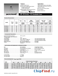 Datasheet MF-RX110 manufacturer Bourns