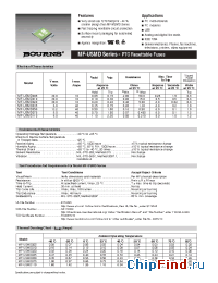Datasheet MF-USMD005 manufacturer Bourns