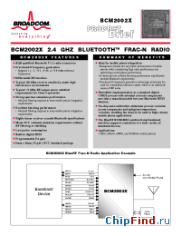 Datasheet BCM2002X manufacturer Broadcom