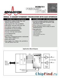 Datasheet BCM8701 manufacturer Broadcom