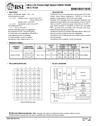 Datasheet BH616UV1610AI manufacturer BSI