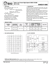 Datasheet BH62UV1600 manufacturer BSI