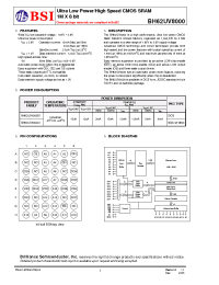 Datasheet BH62UV8000AIG55 manufacturer BSI