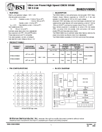 Datasheet BH62UV8000DI-70 manufacturer BSI