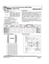 Datasheet BS616LV2011DI manufacturer BSI