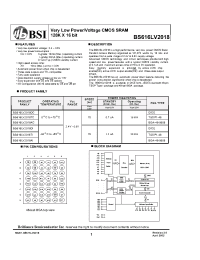 Datasheet BS616LV2018AC manufacturer BSI