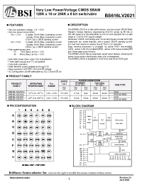 Datasheet BS616LV2021-10 manufacturer BSI