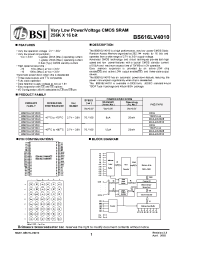 Datasheet BS616LV4010BI manufacturer BSI