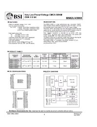 Datasheet BS62LV2003SC manufacturer BSI