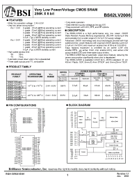 Datasheet BS62LV2006DC manufacturer BSI