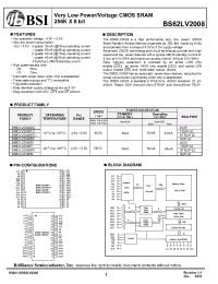 Datasheet BS62LV2008TCG55 manufacturer BSI