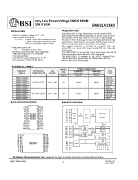 Datasheet BS62LV2563DI manufacturer BSI