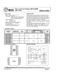 Datasheet BS62LV2565TC manufacturer BSI
