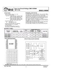 Datasheet BS62LV8000EI manufacturer BSI