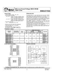 Datasheet BS62UV1024TC manufacturer BSI