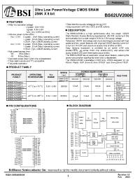 Datasheet BS62UV2006-10 manufacturer BSI