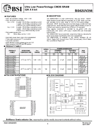Datasheet BS62UV256-15 manufacturer BSI