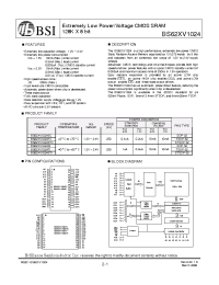 Datasheet BS62XV1024 manufacturer BSI