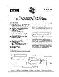 Datasheet ADC574AJH manufacturer Burr-Brown