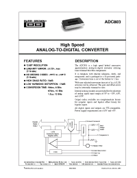 Datasheet ADC803CMQ manufacturer Burr-Brown