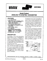 Datasheet ADC804 manufacturer Burr-Brown