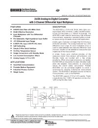 Datasheet ADS1222IPWR manufacturer Burr-Brown
