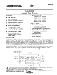 Datasheet ADS5500 manufacturer Burr-Brown