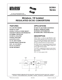 Datasheet DCR011203P manufacturer Burr-Brown