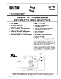 Datasheet DCV010505DP manufacturer Burr-Brown