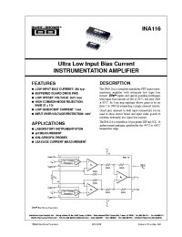 Datasheet INA116UA manufacturer Burr-Brown