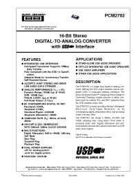 Datasheet PCM2702E manufacturer Burr-Brown