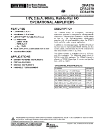 Datasheet TLV238X manufacturer Burr-Brown