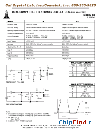 Datasheet CX 5.0VDC manufacturer CalCrystal