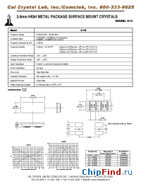 Datasheet S10 manufacturer CalCrystal