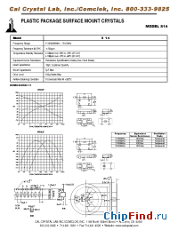 Datasheet S14 manufacturer CalCrystal