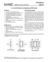 Datasheet CM1215-01ST manufacturer CalMicro