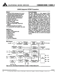 Datasheet CM8880 manufacturer CalMicro