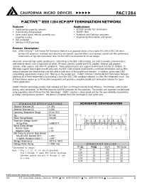 Datasheet PAC1284-03QR manufacturer CalMicro