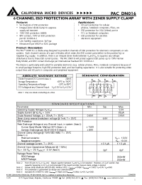 Datasheet PACDN016 manufacturer CalMicro