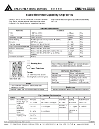 Datasheet XRN740-1005DLP manufacturer CalMicro