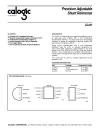 Datasheet CL431D manufacturer Calogic