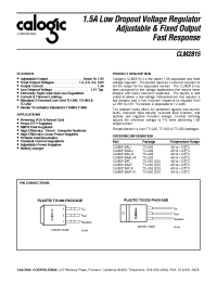 Datasheet CLM2815AAU-X manufacturer Calogic
