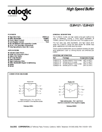Datasheet CLM4121 manufacturer Calogic