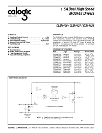 Datasheet CLM4426 manufacturer Calogic